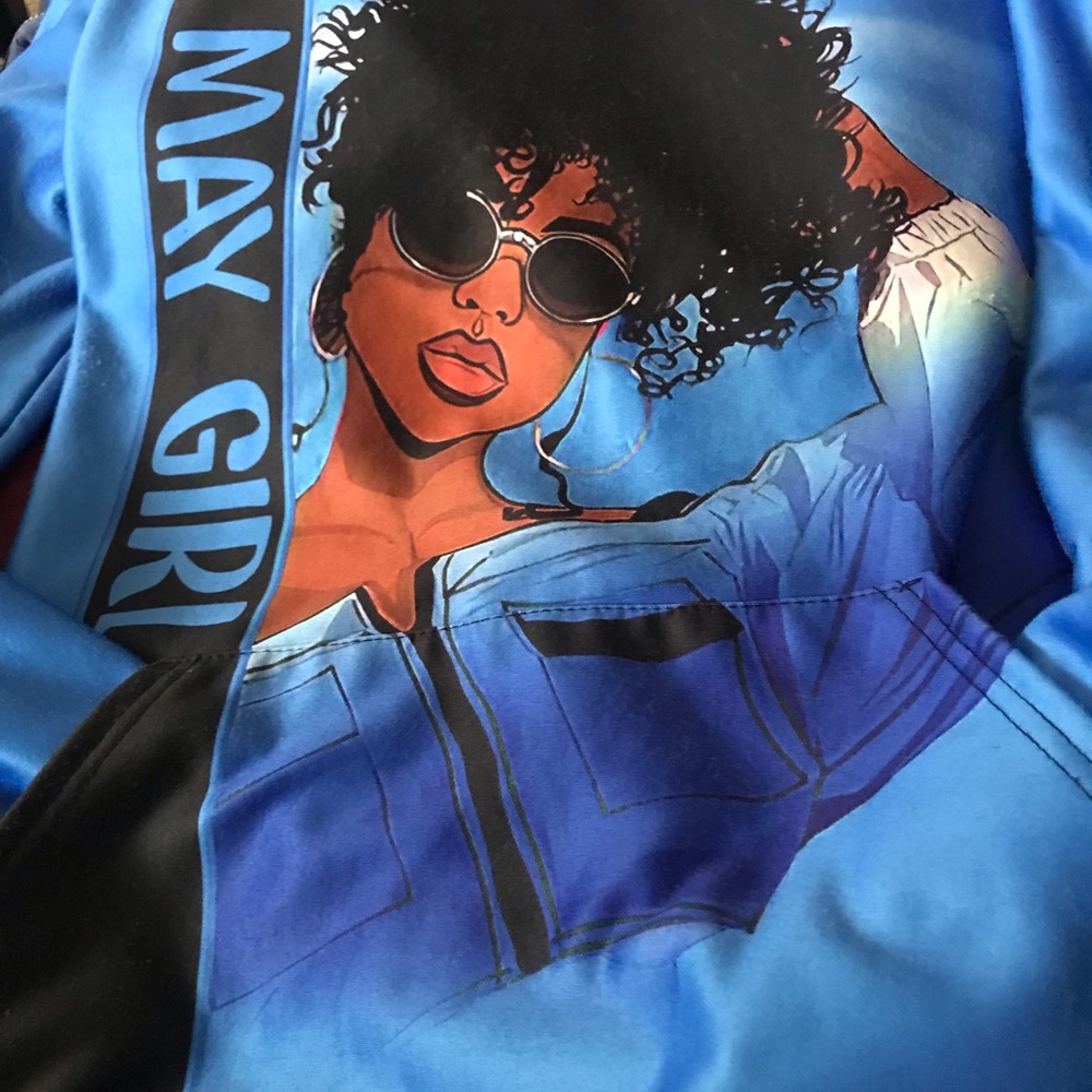 May Girl Blue Graphic Women's Hoodie